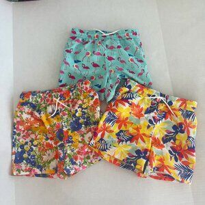 Boys Swimsuit Trunks 3 pairs Janie and Jack Sz 6 C